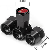 Naruto Anime Uchiha Black Tire Valve Caps – 4Pcs Car Valve Stem Caps for Cars, Bikes, Trucks & Motorcycles