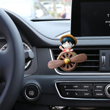 Cute Pilot One Piece Car Air Freshener Ocean Scent – Rotating Propeller Aroma Diffuser with Vent Clips & Aromatherapy Tablets